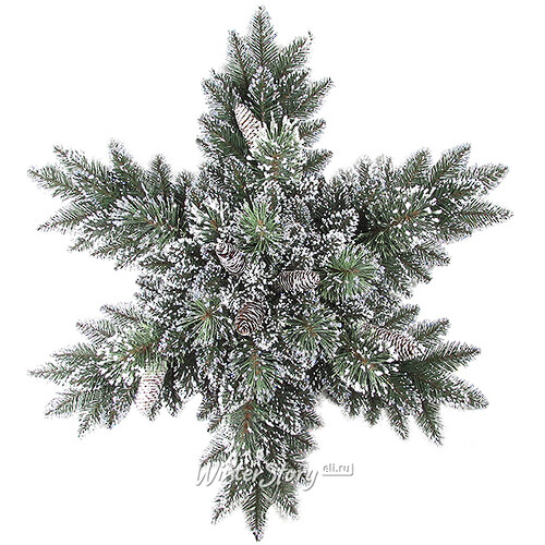 Хвойная снежинка Bristle 81 см, ЛЕСКА + ПВХ National Tree Company