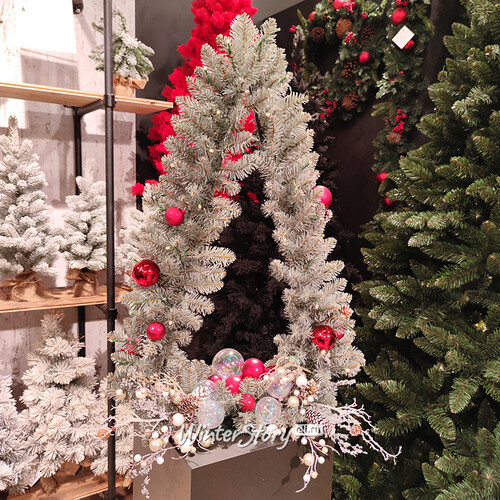 Декоративная настольная елка с лампочками Joyful 91 см, 50 теплых белых LED ламп, на батарейках, ПВХ A Perfect Christmas