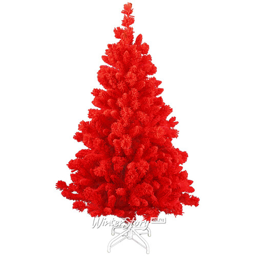 Искусственная красная елка Teddy Red заснеженная 150 см, ЛЕСКА + ПВХ A Perfect Christmas