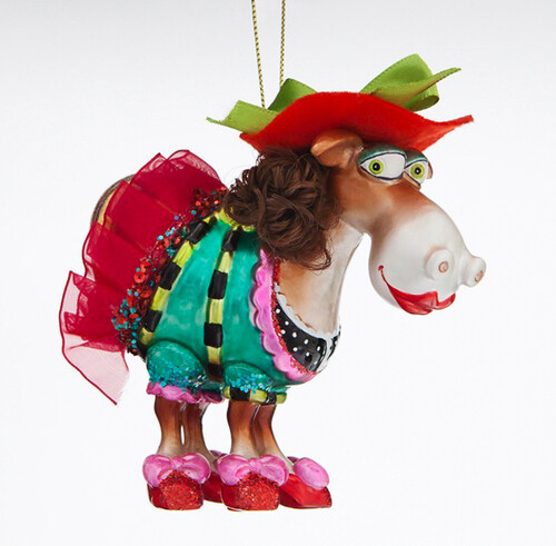 Елочная игрушка "Лошадь "Леди в красной шляпе", 11х11 см Holiday Classics