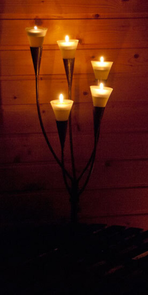 Подсвечник металлический Лирика на 5 свечей, 62 см Kaemingk