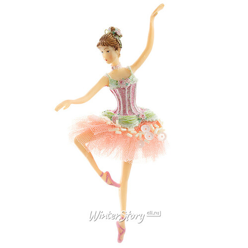 Елочное украшение Балерина Сильфида 17*8 см розовый, подвеска Holiday Classics
