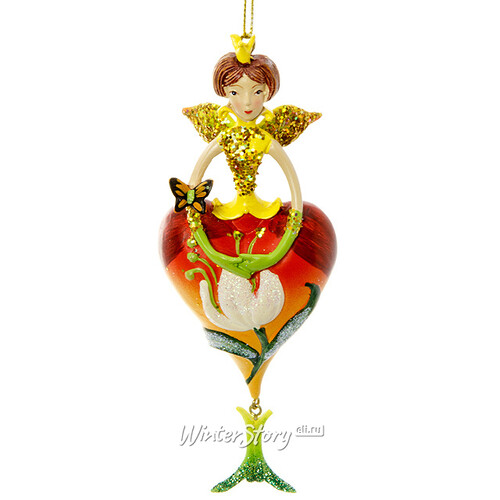 Елочная игрушка Цветочная Принцесса-Тюльпан 13 см, подвеска Forest Market