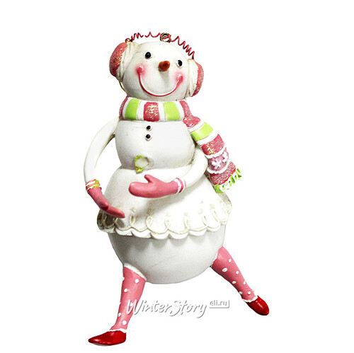 Елочная игрушка Снеговик - Девочка 6.5*5*10 см, подвеска Forest Market