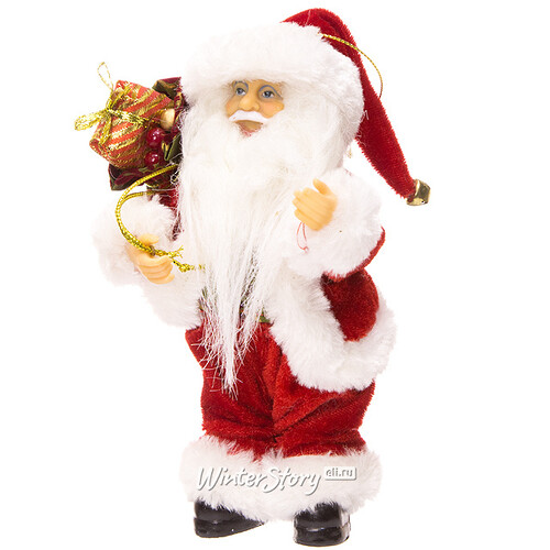 Елочная игрушка Санта Классический в красном кафтане 18 см, подвеска Eggl