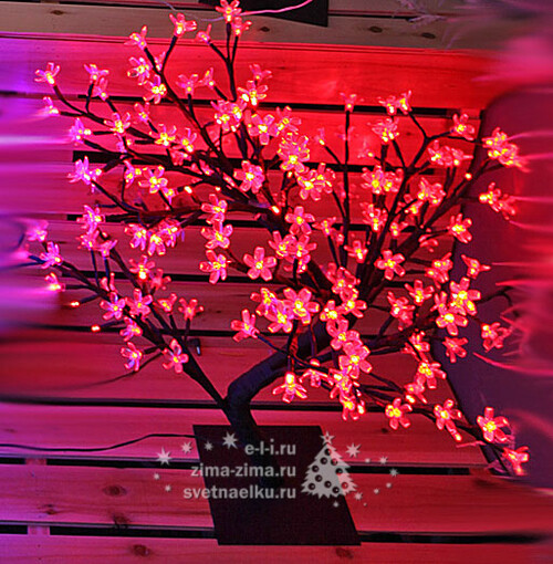 Светодиодное мини дерево "САКУРА БОНСАЙ", 60 см, 96 КРАСНЫХ LED ламп BEAUTY LED
