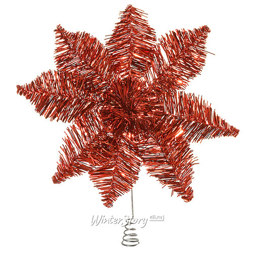 Верхушка Рождественский Цветок 24 см красная Kaemingk