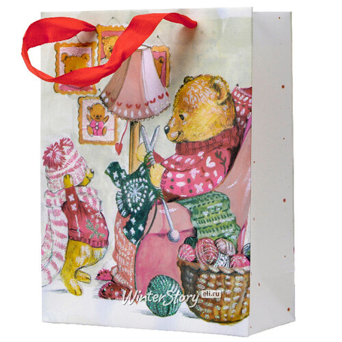Подарочный пакет Christmas Bears: Teddy and Granny 32*26 см Kaemingk