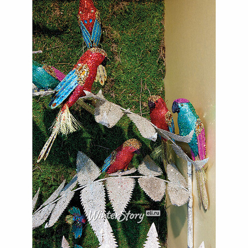 Елочная игрушка "Гигантский Попугай Ара", красный, 32 см, подвеска Kaemingk