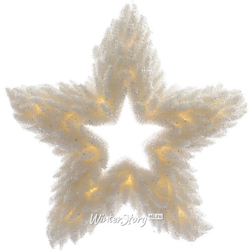 Звезда "Снежная" светящаяся, 39 см, батарейка Kaemingk