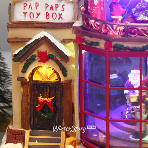 Светящаяся композиция Магазин игрушек Кэрол Таун 31*29 см, с движением и музыкой Kaemingk