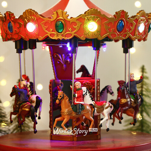 Светящаяся композиция Новогодняя Карусель Вивальди Парк 25*24 см, с движением Kaemingk