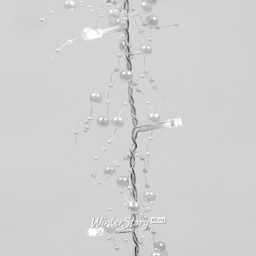 Светодиодная гирлянда Бусинки 30 холодных белых LED ламп 1.8 м, прозрачный ПВХ Kaemingk
