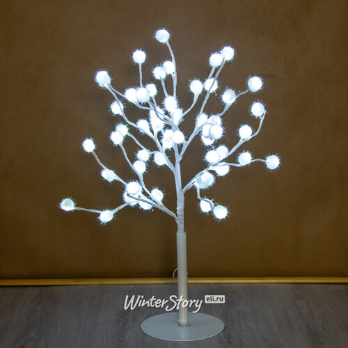 Светящееся дерево Снежные шарики, 60 см, 60 LED ламп, холодный белый Kaemingk
