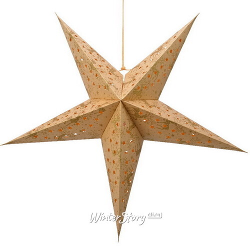 Звезда светящаяся из бумаги, 60 см, золотая Kaemingk