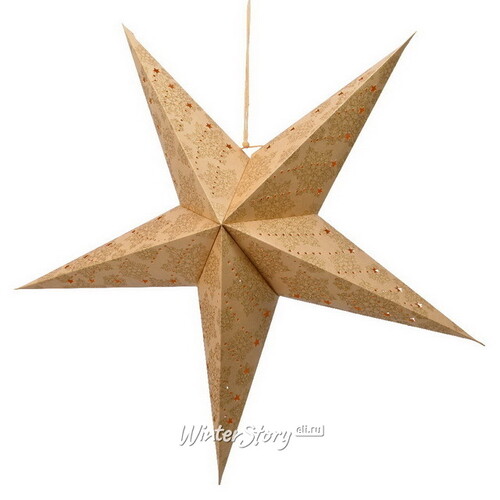 Звезда светящаяся из бумаги, 60 см, золотая Kaemingk