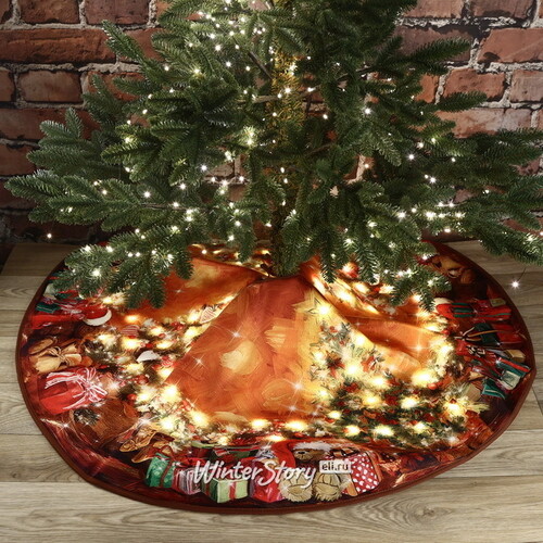 Светящаяся юбка для елки Рождественская ночь 116 см, 85 теплых белых LED ламп Kaemingk