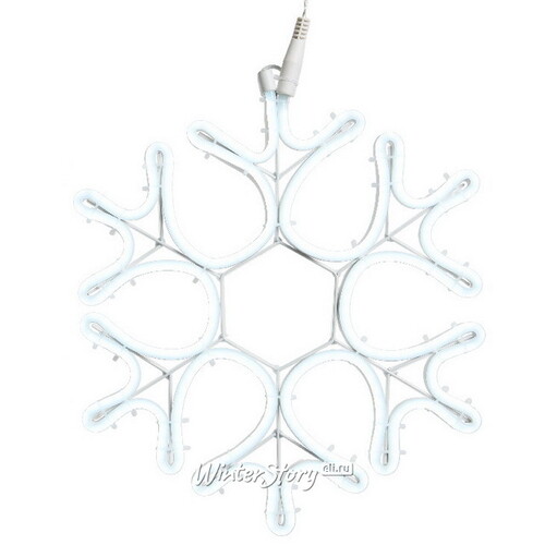 Светодиодная снежинка Аль Митсарр 69 см, 576 холодных белых LED ламп, гибкий неон, IP44 Kaemingk