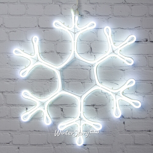 Светодиодная снежинка Аль Митсарр 103 см, 864 холодных белых LED ламп, гибкий неон, IP44 Kaemingk