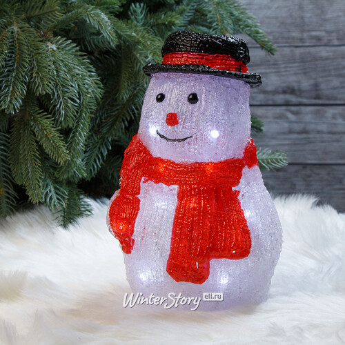 Светящаяся фигура Снеговик Аймо - Snowy Friends 25 см, 20 LED ламп, на батарейках, IP20 Kaemingk