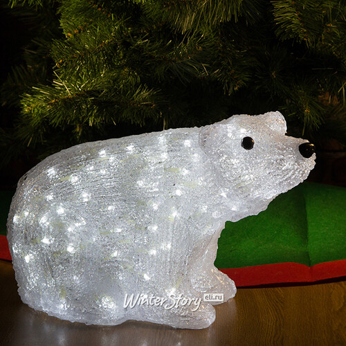 Медведь светящийся BABY, 40 см, уличный, акрил, 150 холодных белых LED ламп Kaemingk