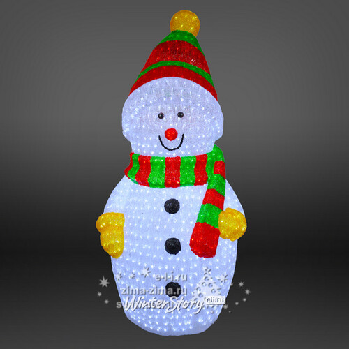 Снеговик светящийся, 90 см, уличный, акрил, 450 холодных белых LED ламп Kaemingk