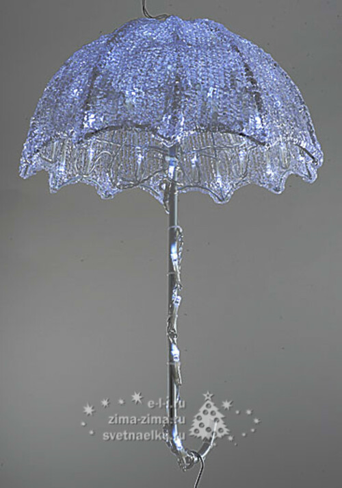 Зонтик светящийся, 40 см, уличный, акрил, 96 холодных белых LED ламп Kaemingk