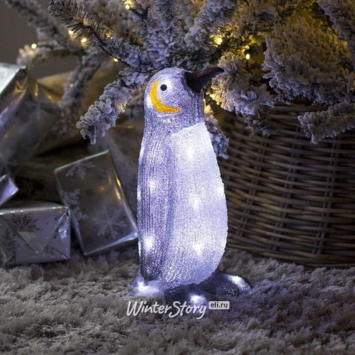 Пингвин Императорский светящийся 43 см, 34 LED ламп, IP44 Kaemingk