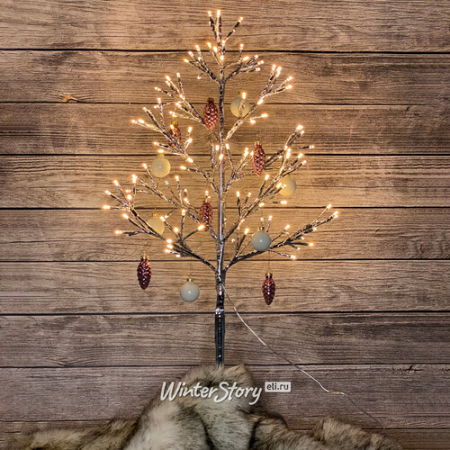 Новогоднее дерево 2D Lausanne Silver 78 см, 140 теплых белых LED ламп с мерцанием, IP44 Kaemingk
