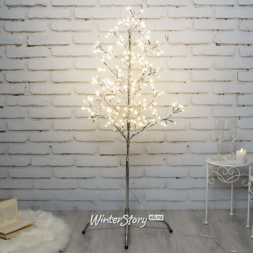 Светодиодное дерево Lausanne Silver 108 см, 230 теплых белых LED ламп с мерцанием, IP44 Kaemingk
