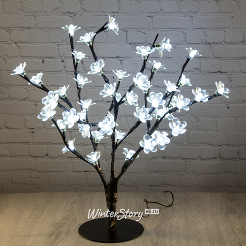 Светодиодное дерево Цветущая Яблоня 45 см, 48 холодных белых LED ламп, IP44 Kaemingk