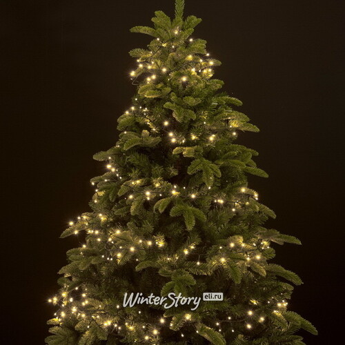 Ярусная гирлянда на елку 180 см Easy Light - Lumineo Snake, 540 теплых белых LED, зеленый ПВХ, диммер, IP44 Kaemingk