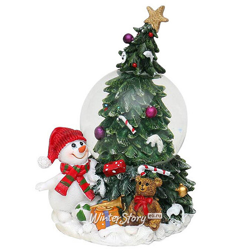 Снежный шар "Рождество на дворе! - Снеговик", 10*13.5*8.5 см Sigro