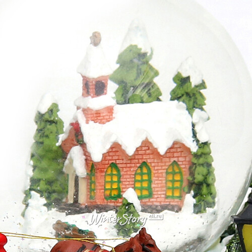 Музыкальная композиция со снежным шаром и подсветкой Зимняя Мечта 23*20 см Sigro
