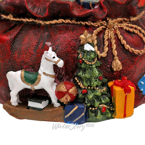 Снежный шар музыкальный с подсветкой и метелью Рождественские Подарки 15 см Sigro