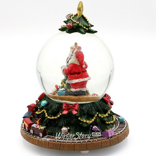 Музыкальный снежный шар Christmas Express 18 см, с движением, на батарейках Sigro