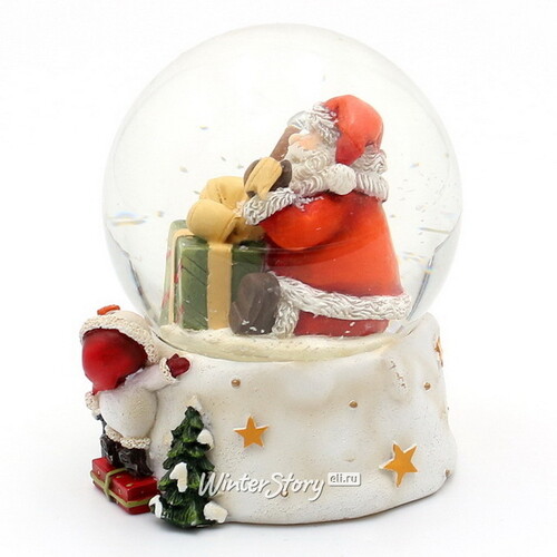 Снежный шар Санта Клаус с Подарком 8 см Sigro