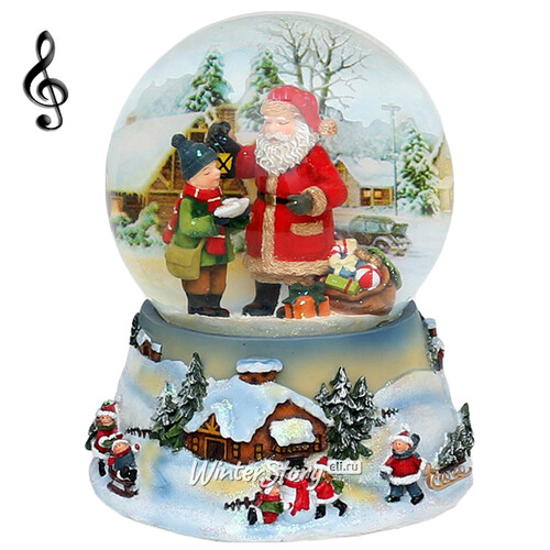Снежный шар музыкальный Подарки от Санты" 12*14 см Sigro