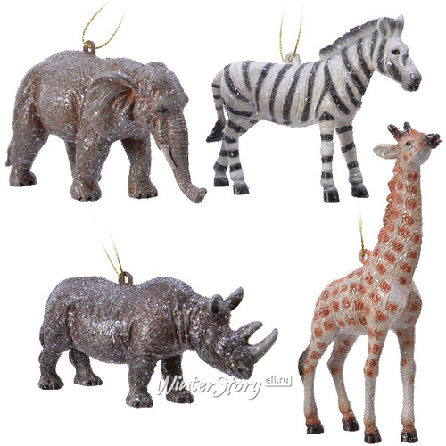 Елочная игрушка Сафари Style: Носорог 14 см, подвеска Kaemingk