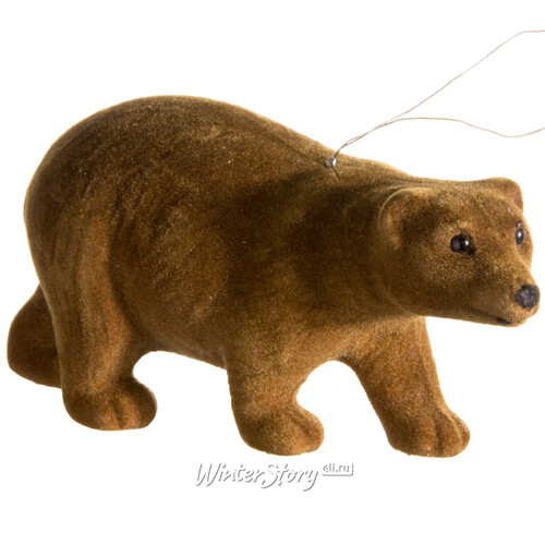 Елочная игрушка Бурый Медведь 10*6 см, подвеска Kaemingk