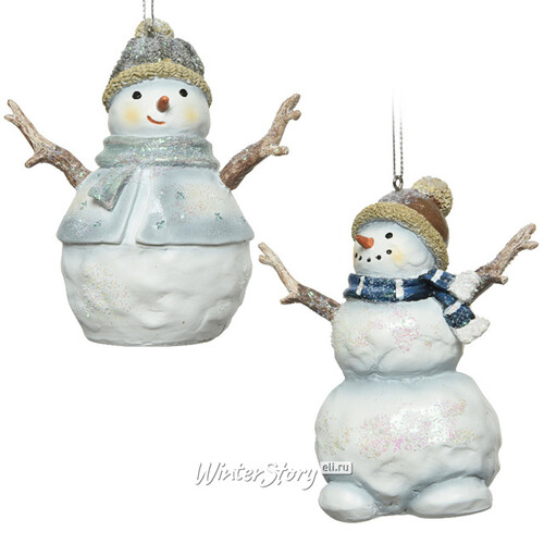 Елочная игрушка Снеговик Бреснон - Рождество в Баневелде 11 см, подвеска Kaemingk