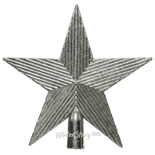 Звезда на елку Bonifacio 19 см серебряная Kaemingk