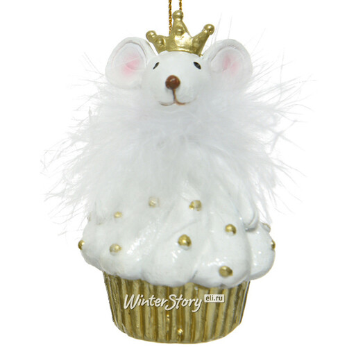 Елочная игрушка Мышка Мери - Принцесса пирожных 9 см, подвеска Kaemingk