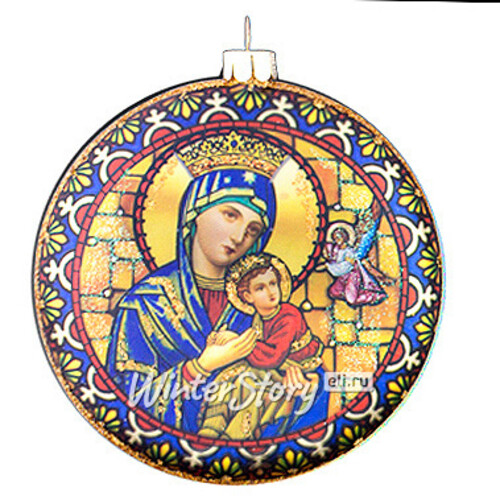 Елочное украшение-медальон "Христианские традиции - Мадонна", 10*1*10 см, стекло, подвеска Holiday Classics