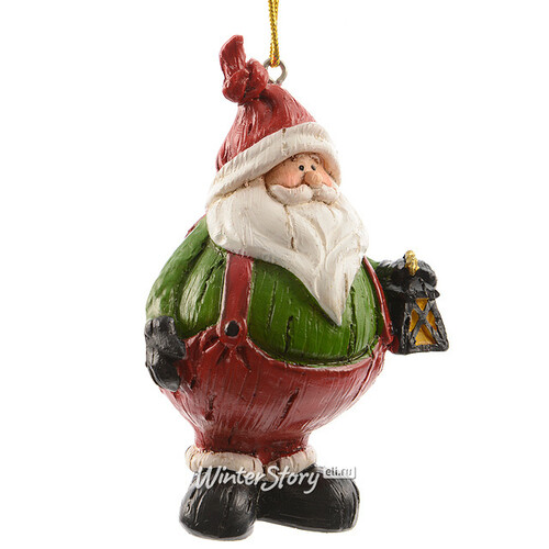 Елочная игрушка Радость Рождества - Санта 6*9 см, подвеска Kaemingk