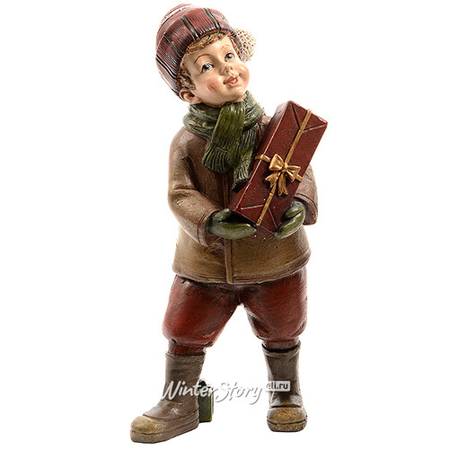 Статуэтка "Детки с подарками - Мальчик", 14 см, полистоун Kaemingk