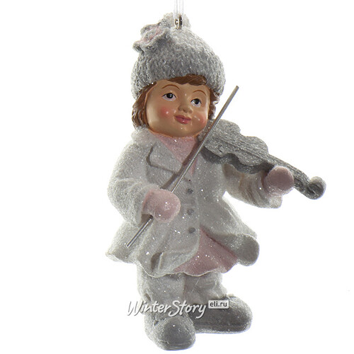 Елочная игрушка Зимние Малыши со Скрипкой 9 см, подвеска Kaemingk
