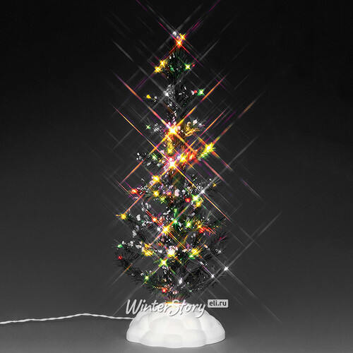 Статуэтка Елочка с разноцветными огоньками, 22*10*10 см, подсветка, батарейки Lemax