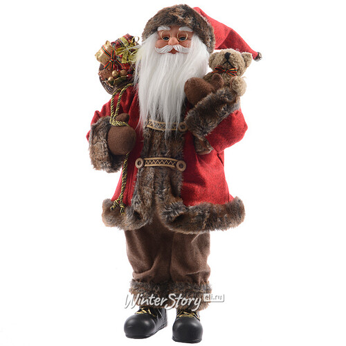 Санта в красном полушубке 60 см Kaemingk