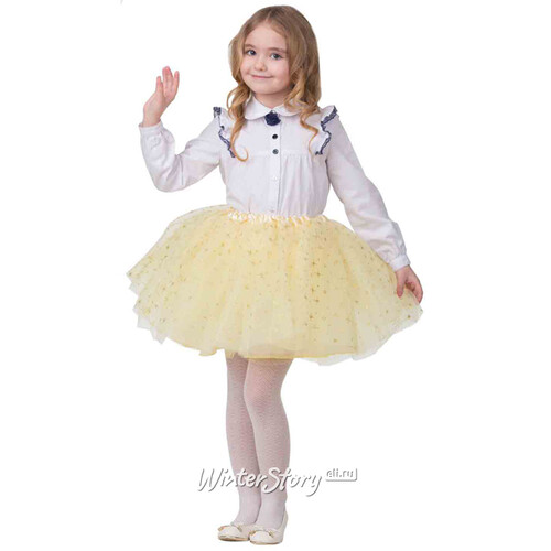 Детская юбка-пачка Воздушная золотистая, рост 110-122 см Батик